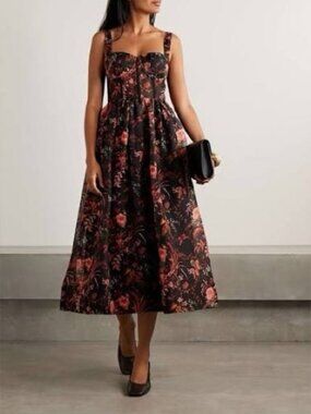 Reformation | Dresses | New Reformation Maven Midi Dress Full Skirt In Mole  Brown Size 4 | Poshmark